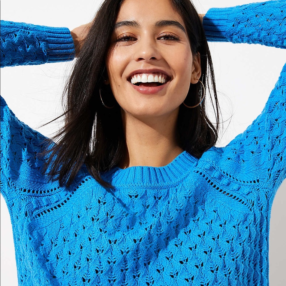 LOFT | Bobble💠Pointelle Sweater